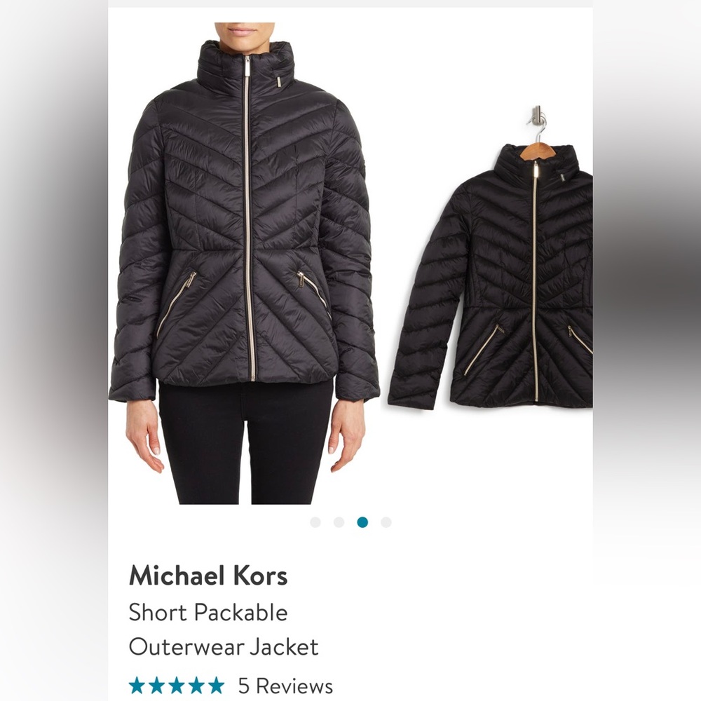 Michael Kors black puffer jacket. Hardly worn. Like new